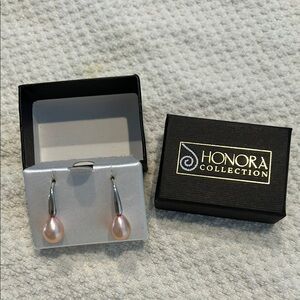 Pink Pearl Earrings